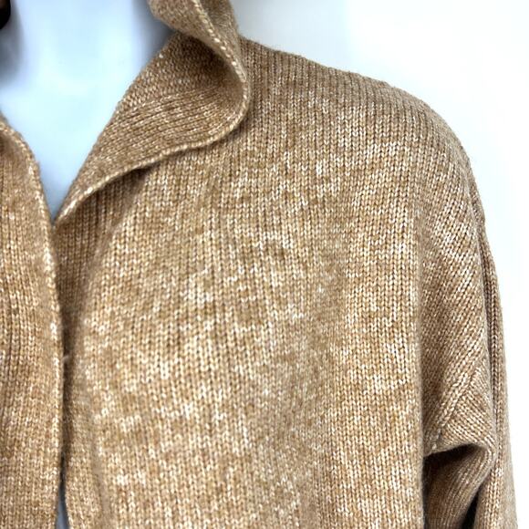 Banana Republic Womens Open Front Hoodie Cardigan Sweater NWT Size L Tan - Picture 2 of 10